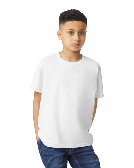 Youth Small White Gildan 5000B