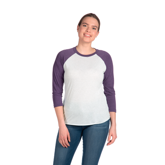 3X-Large Purple Rush/heather White Next Level 6051