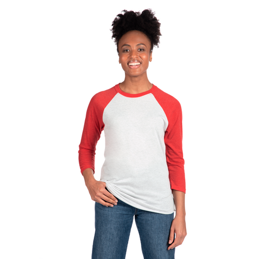 3X-Large Vintage Red/Heather White Next Level 6051