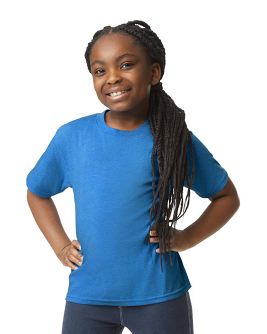 Youth X-Small Heather Royal Gildan 64000B