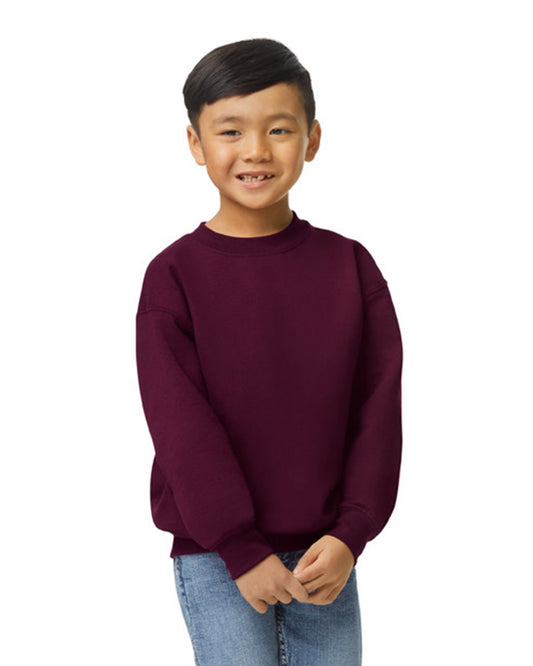 Youth Medium Maroon Gildan 18000B 