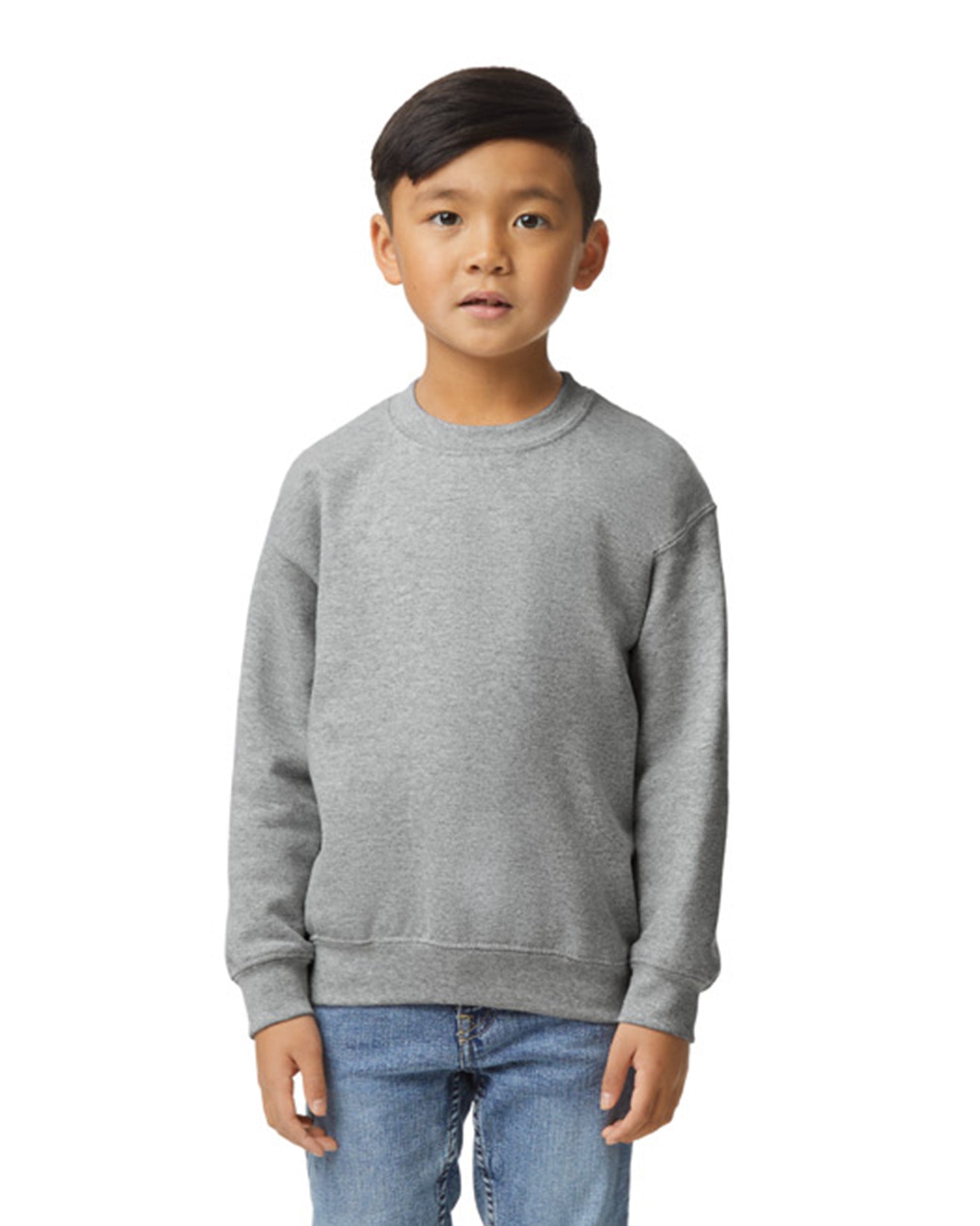 Youth Medium Sport Gray Gildan 18000B 