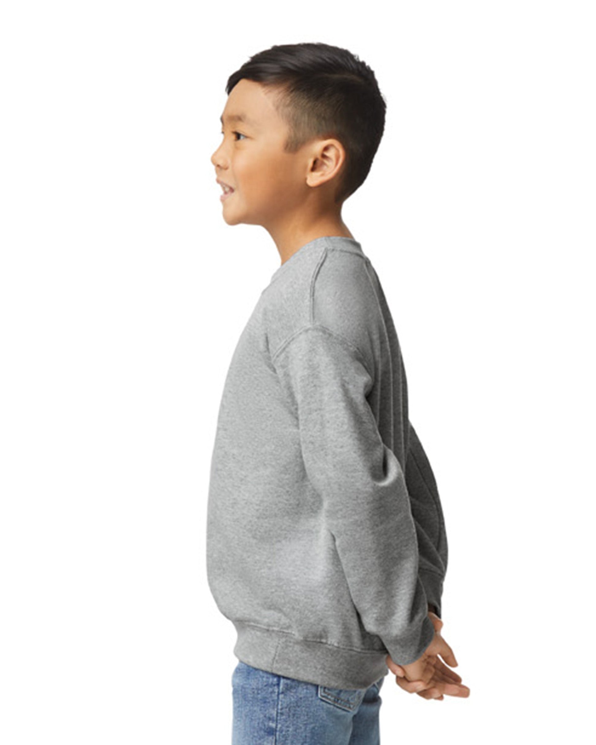 Youth Medium Sport Gray Gildan 18000B 