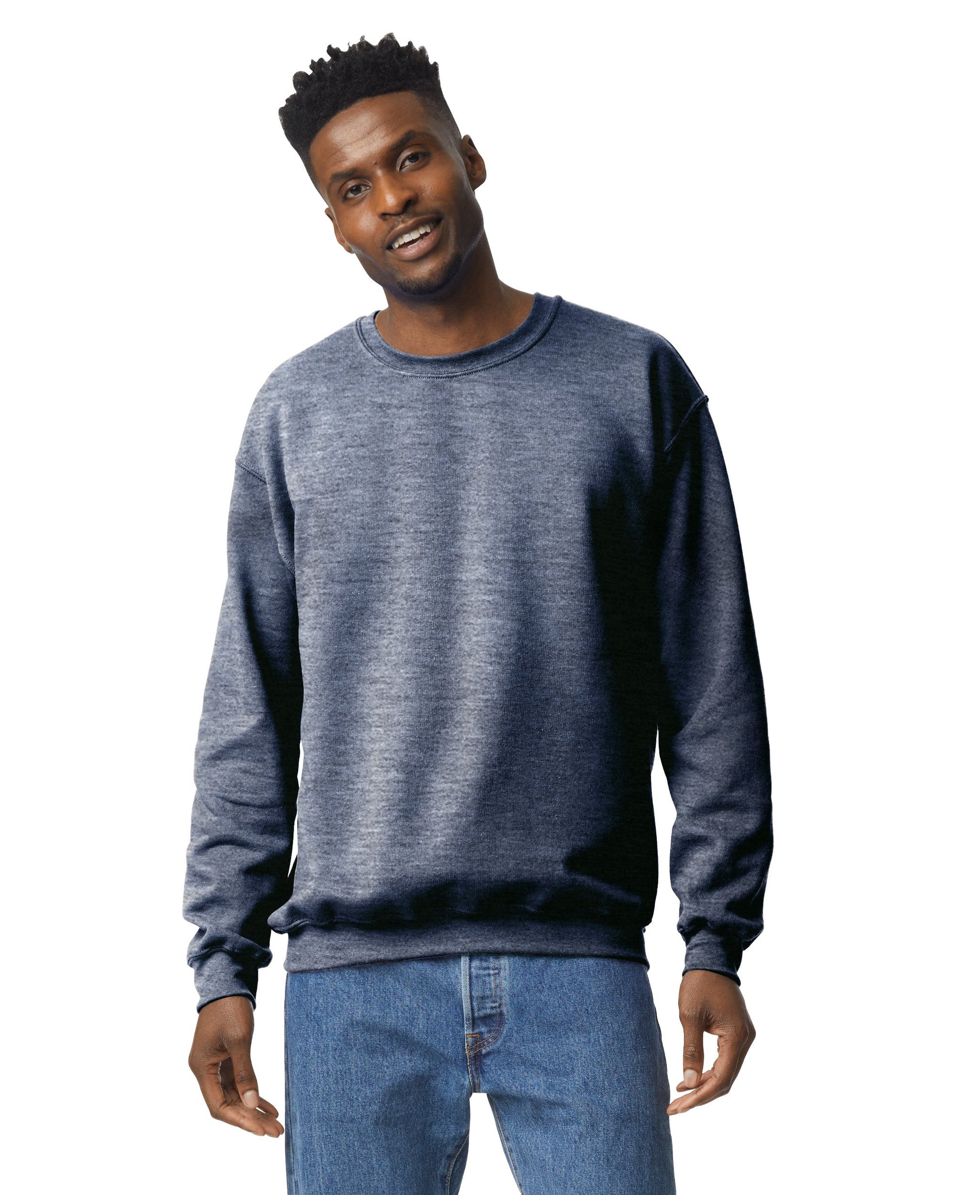 2X-Large Htr Dark Navy Gildan 18000 
