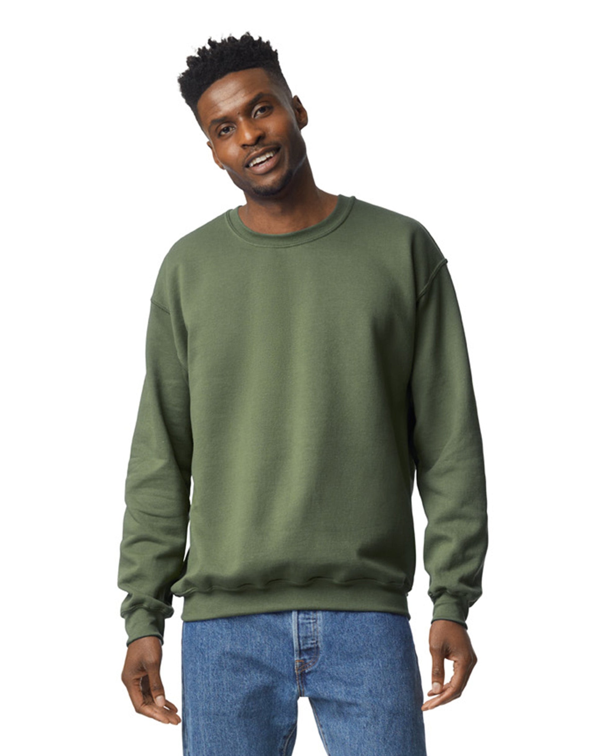Medium Military Green Gildan 18000 