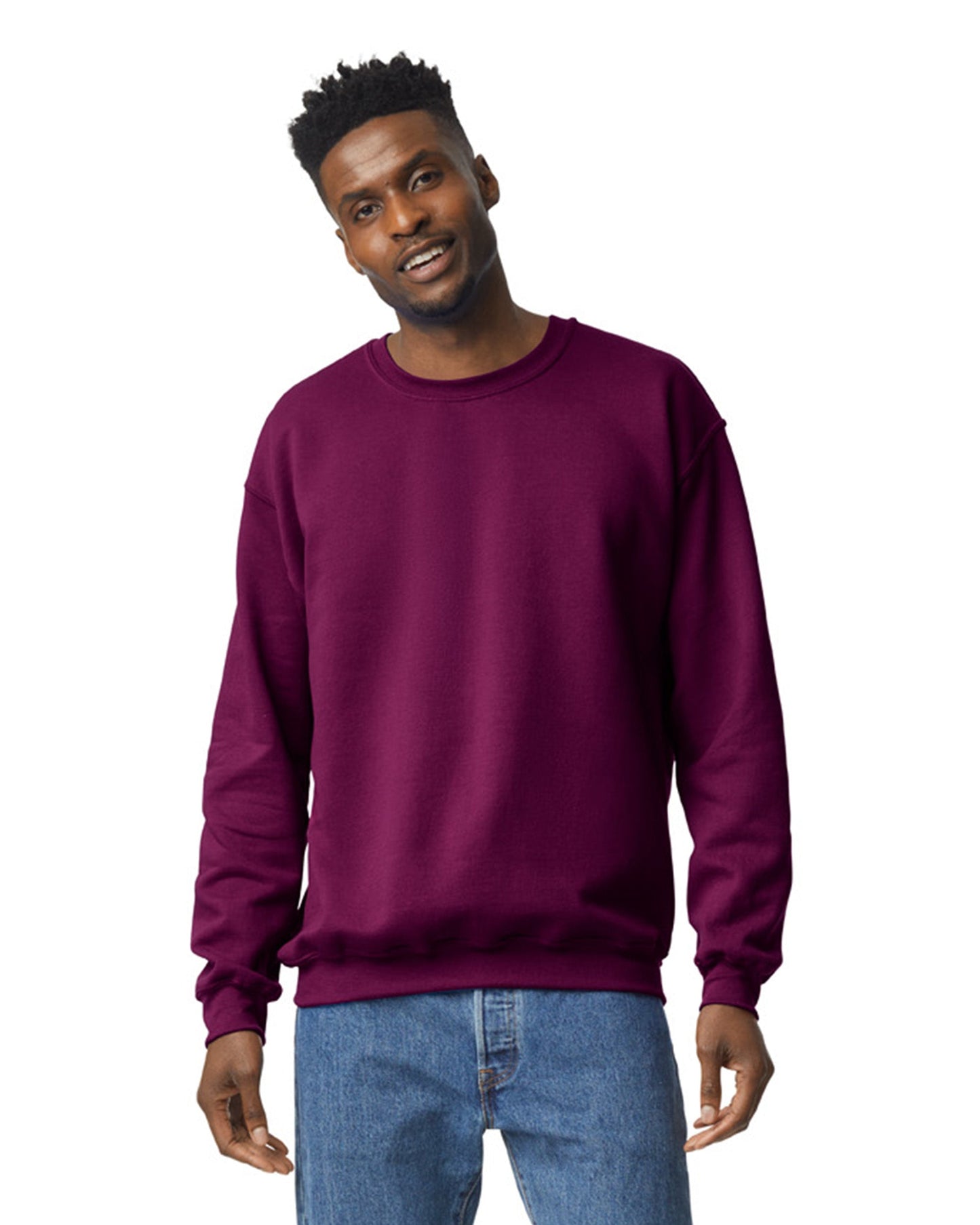 Medium Maroon Gildan 18000 