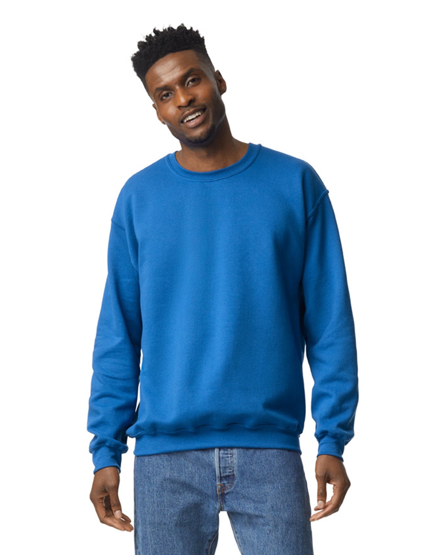 Medium Royal Gildan 18000 