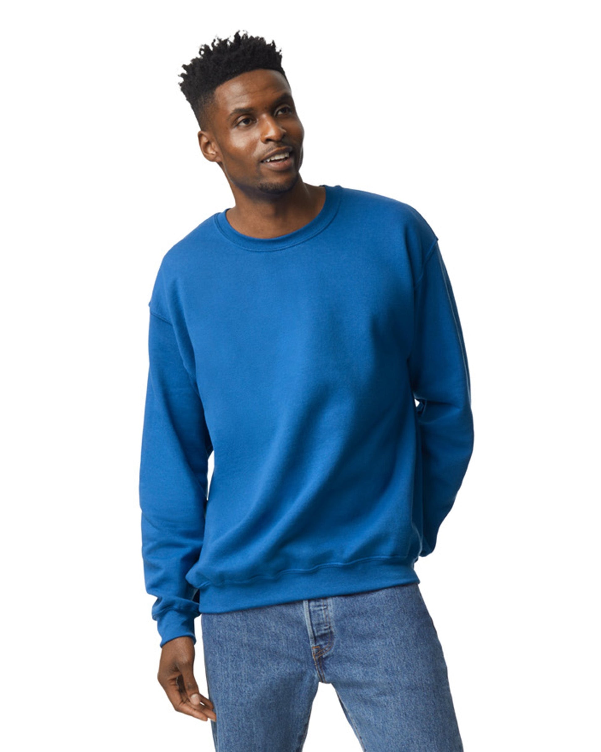 Medium Royal Gildan 18000 