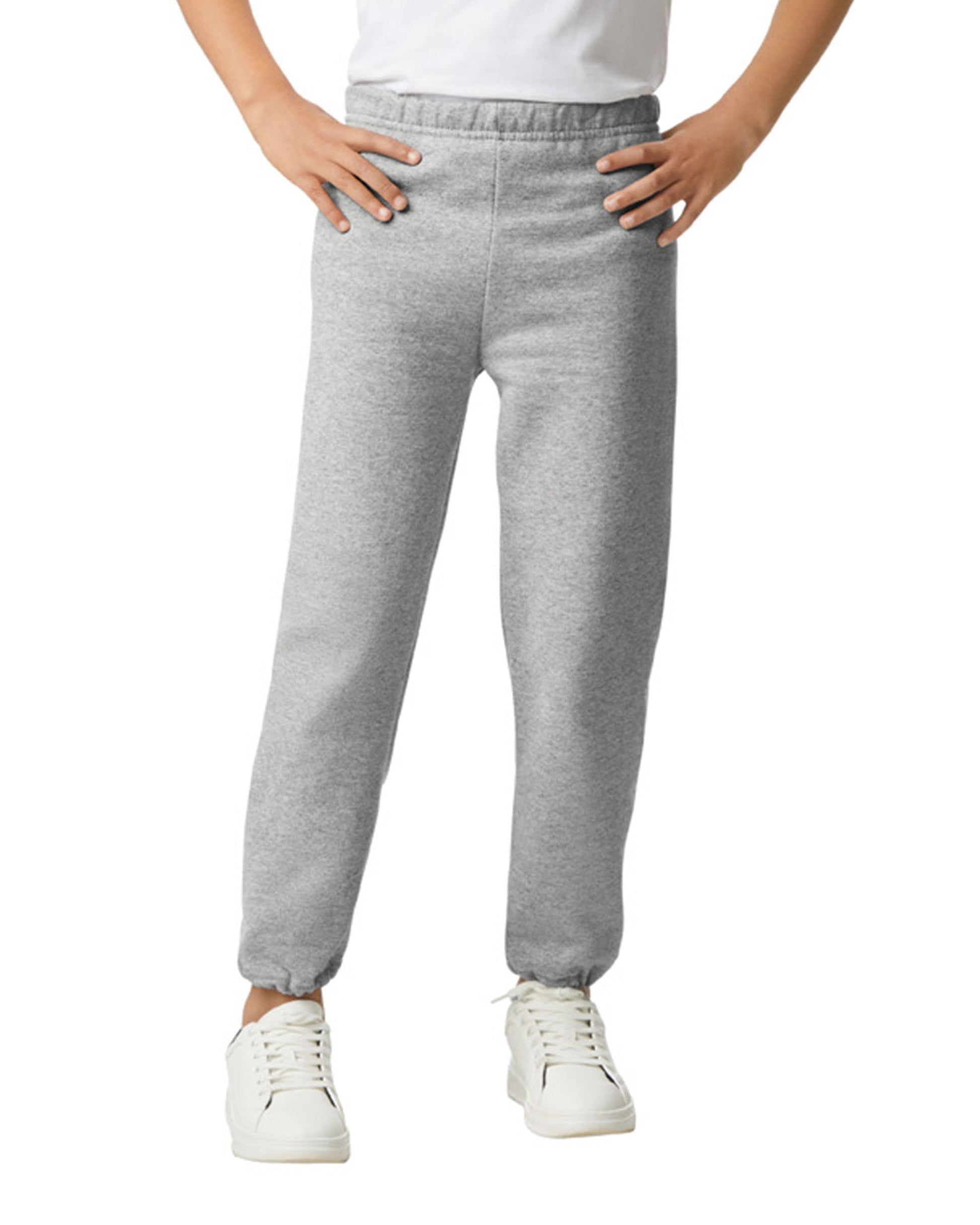 Youth Medium Sport Gray Gildan 18200B 