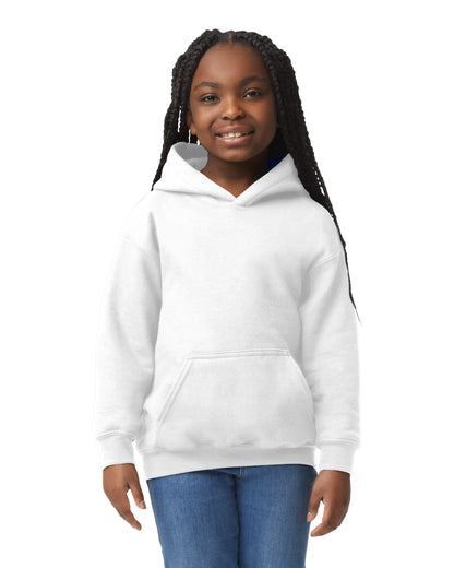 Youth Medium White Gildan 18500B 