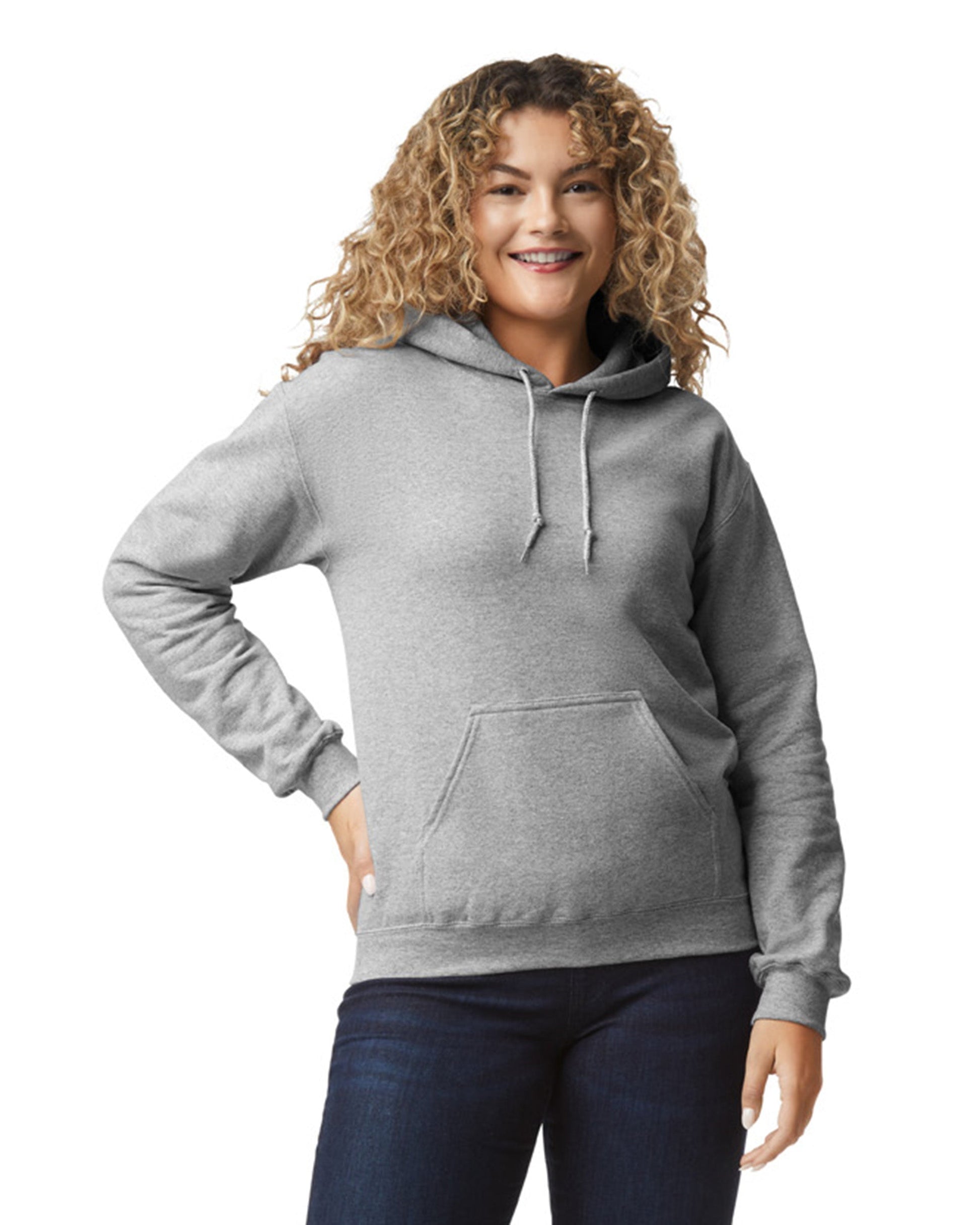 Large Sport Gray Gildan 18500 