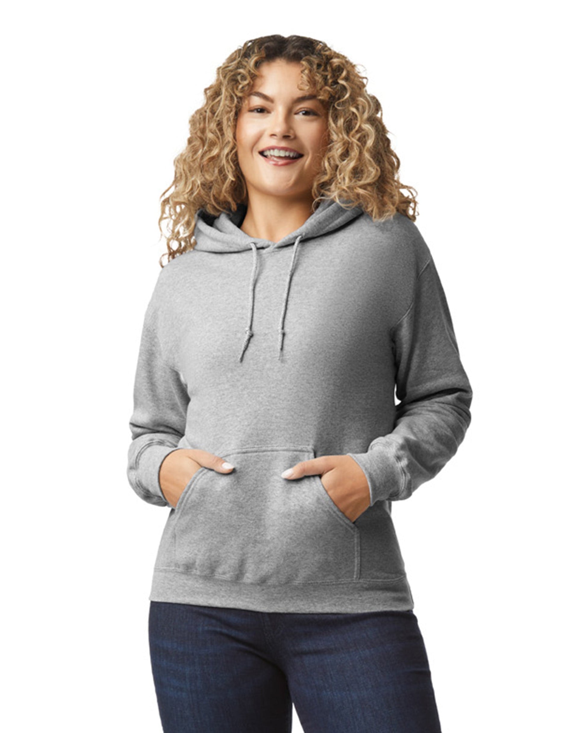 Large Sport Gray Gildan 18500 