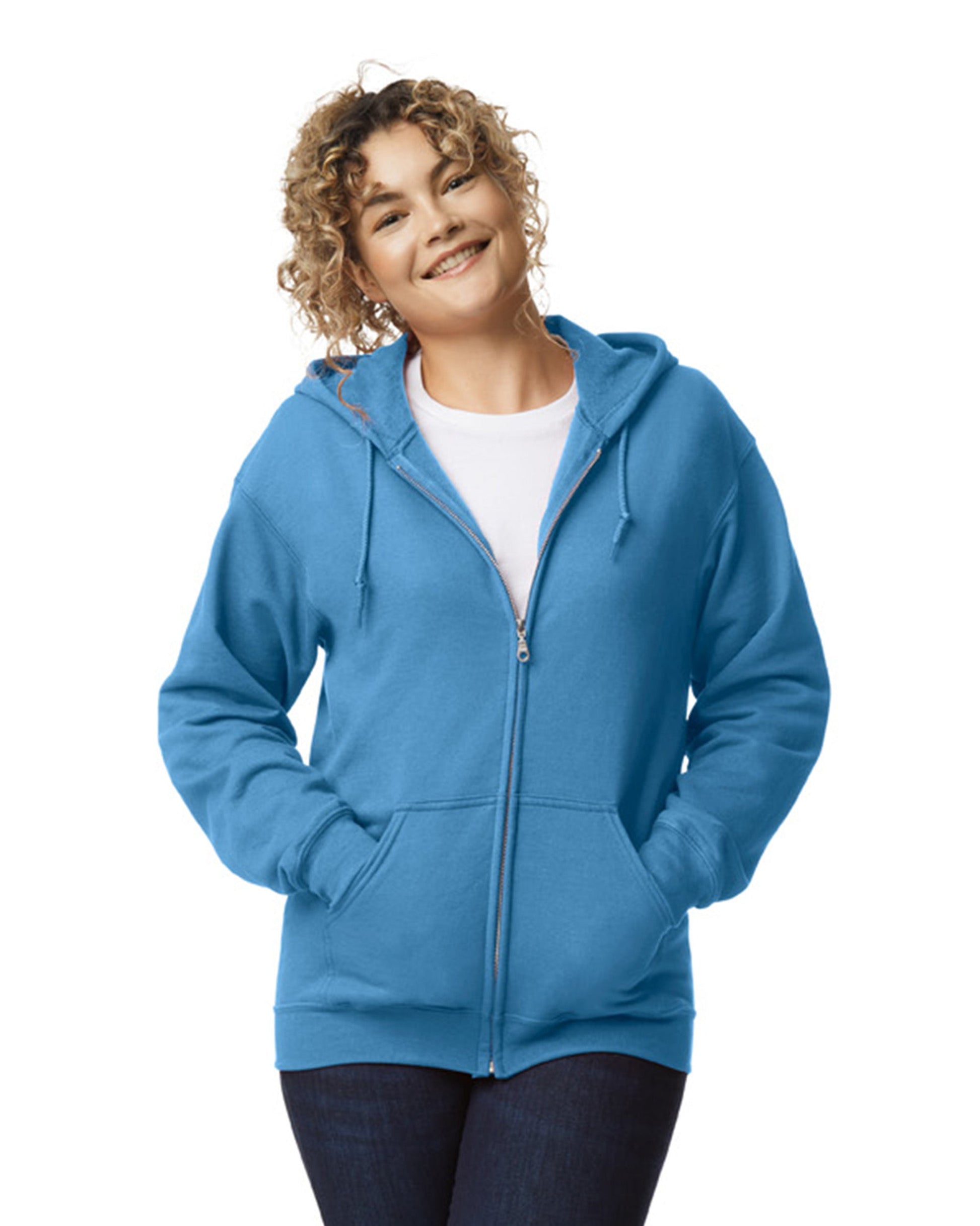 Medium Carolina Blue Gildan 18600 