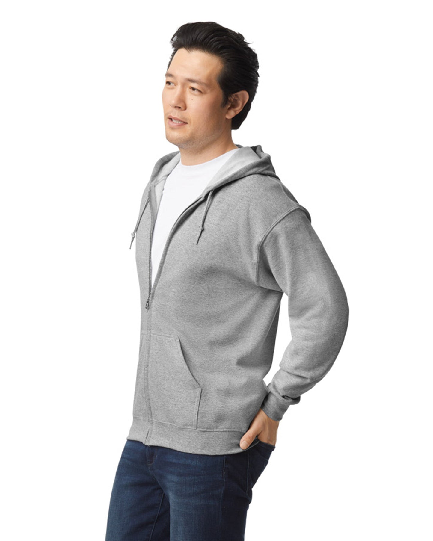 Medium Sport Gray Gildan 18600 