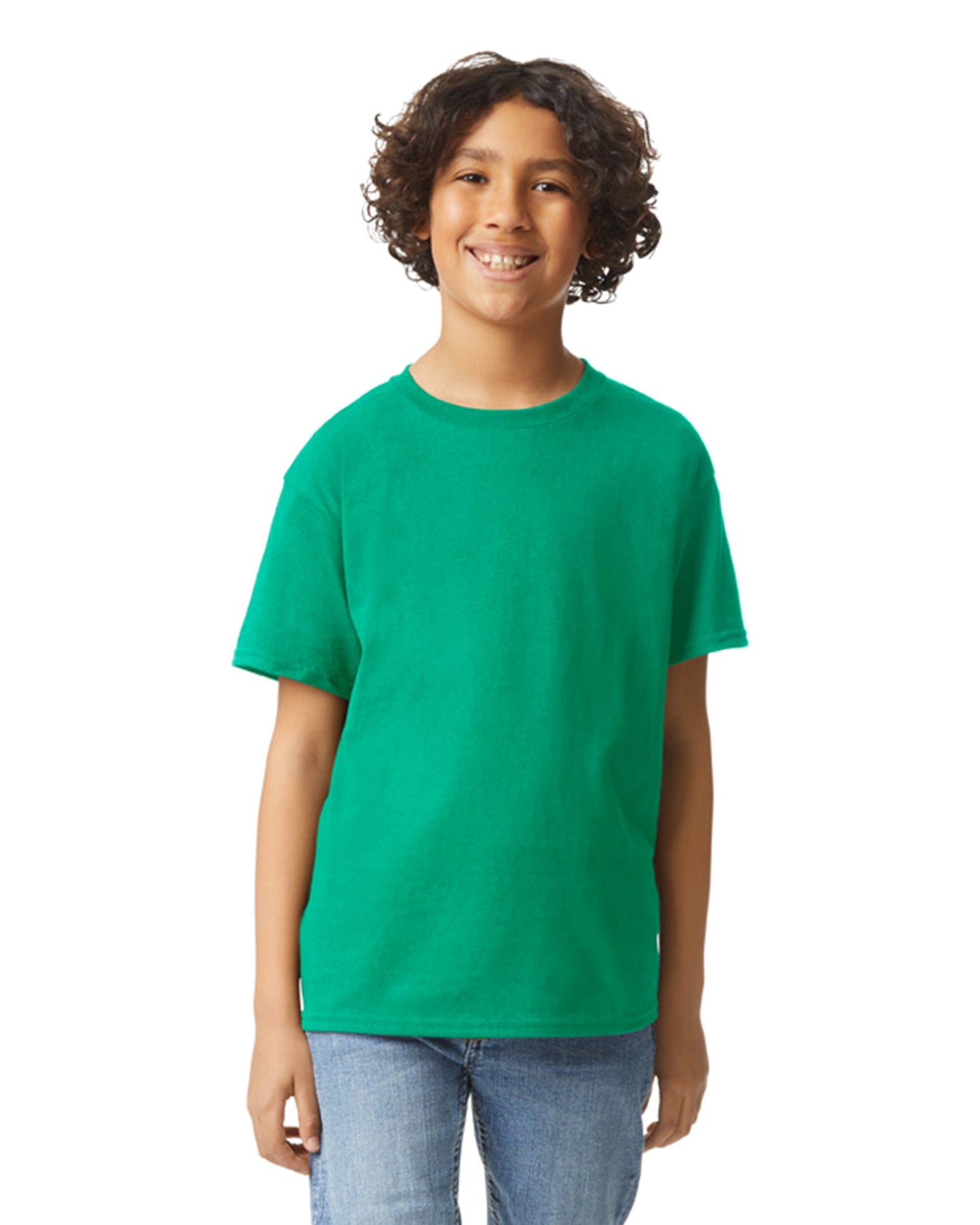 Youth Medium Kelly Green Gildan 2000B 