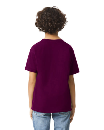 Youth Medium Maroon Gildan 2000B 