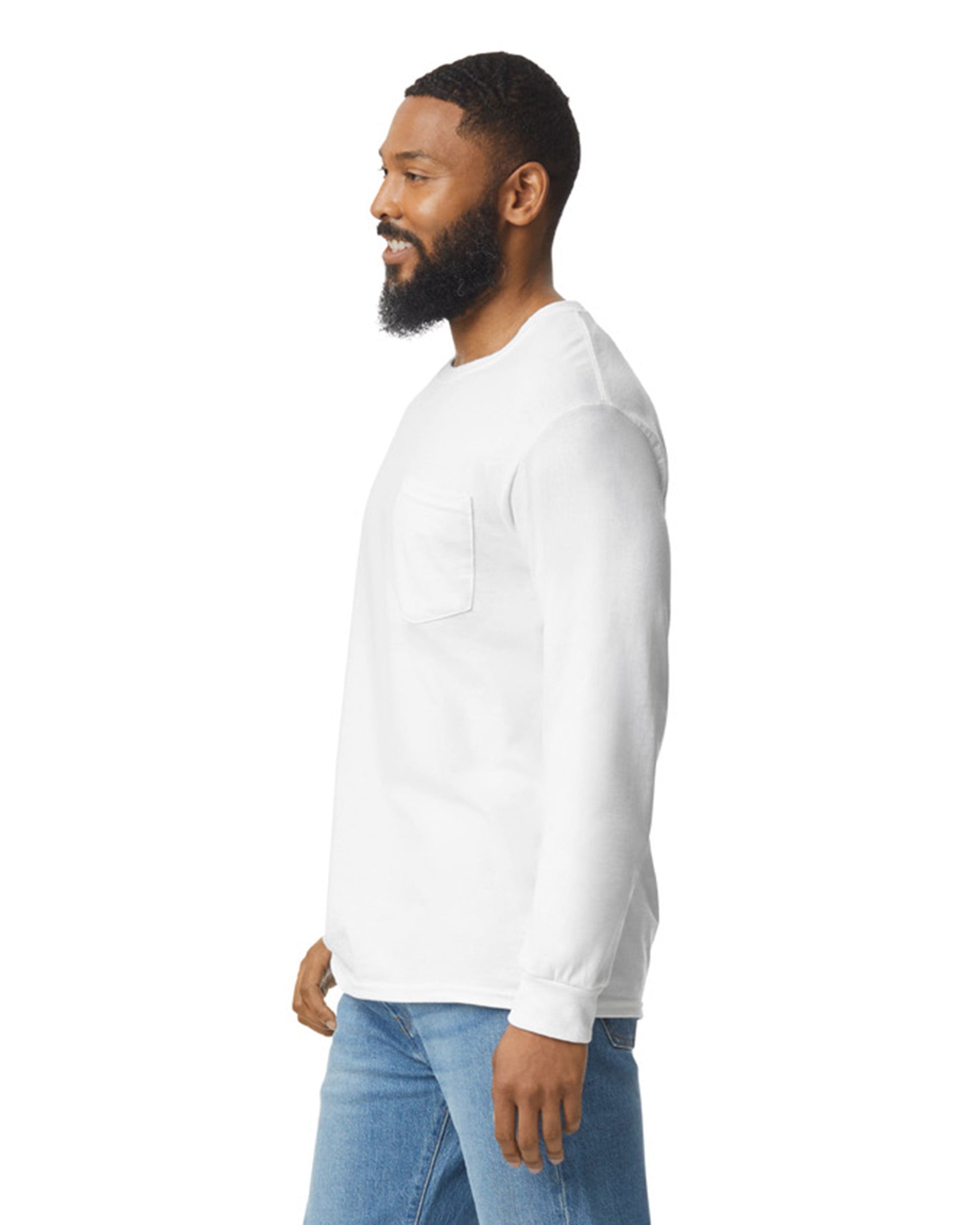 Medium White Gildan 2410 