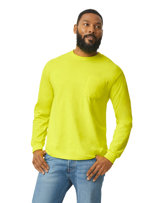 Medium Safety Green Gildan 2410 