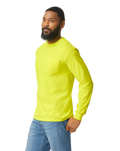 Medium Safety Green Gildan 2410 
