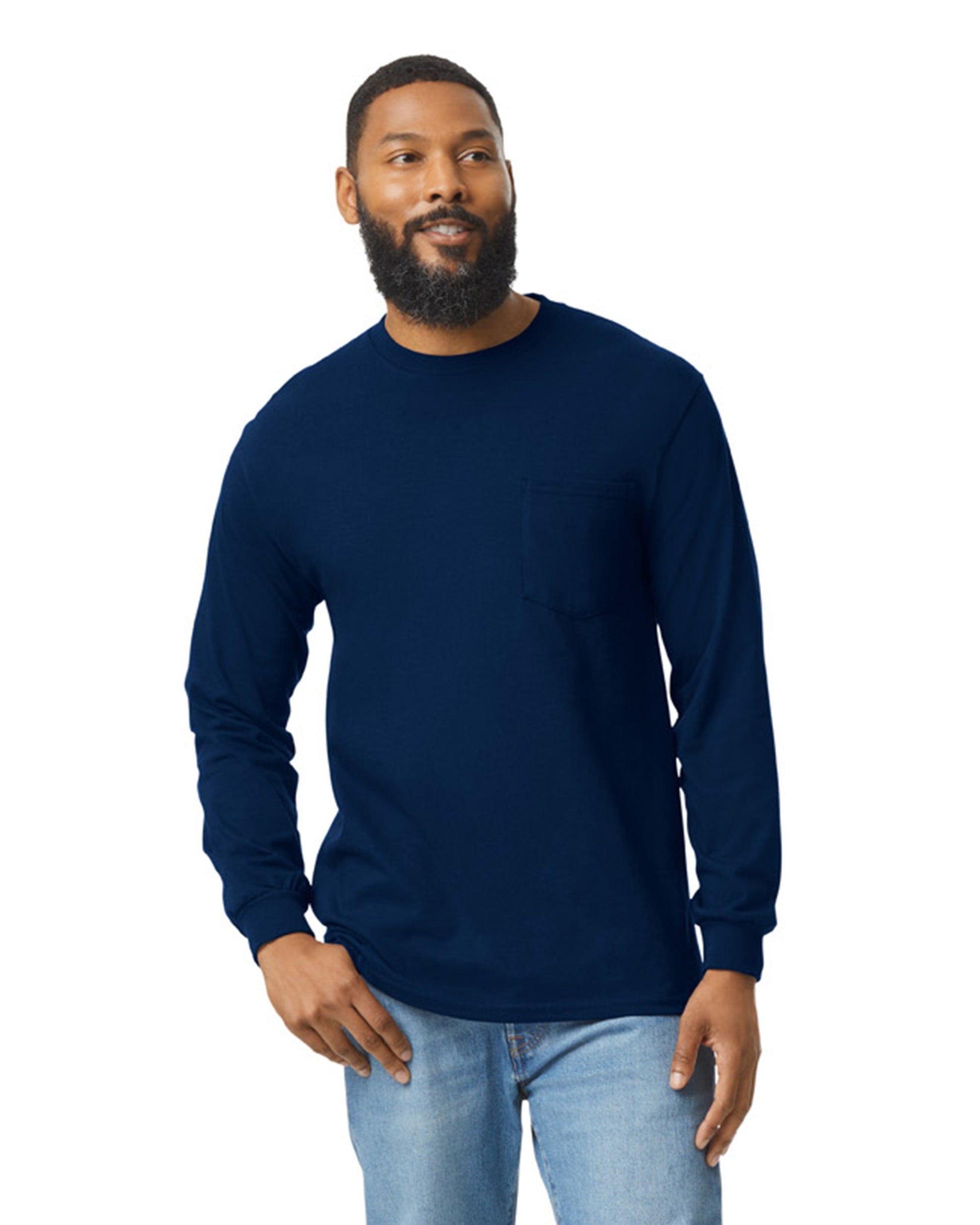 Large Navy Gildan 2410 