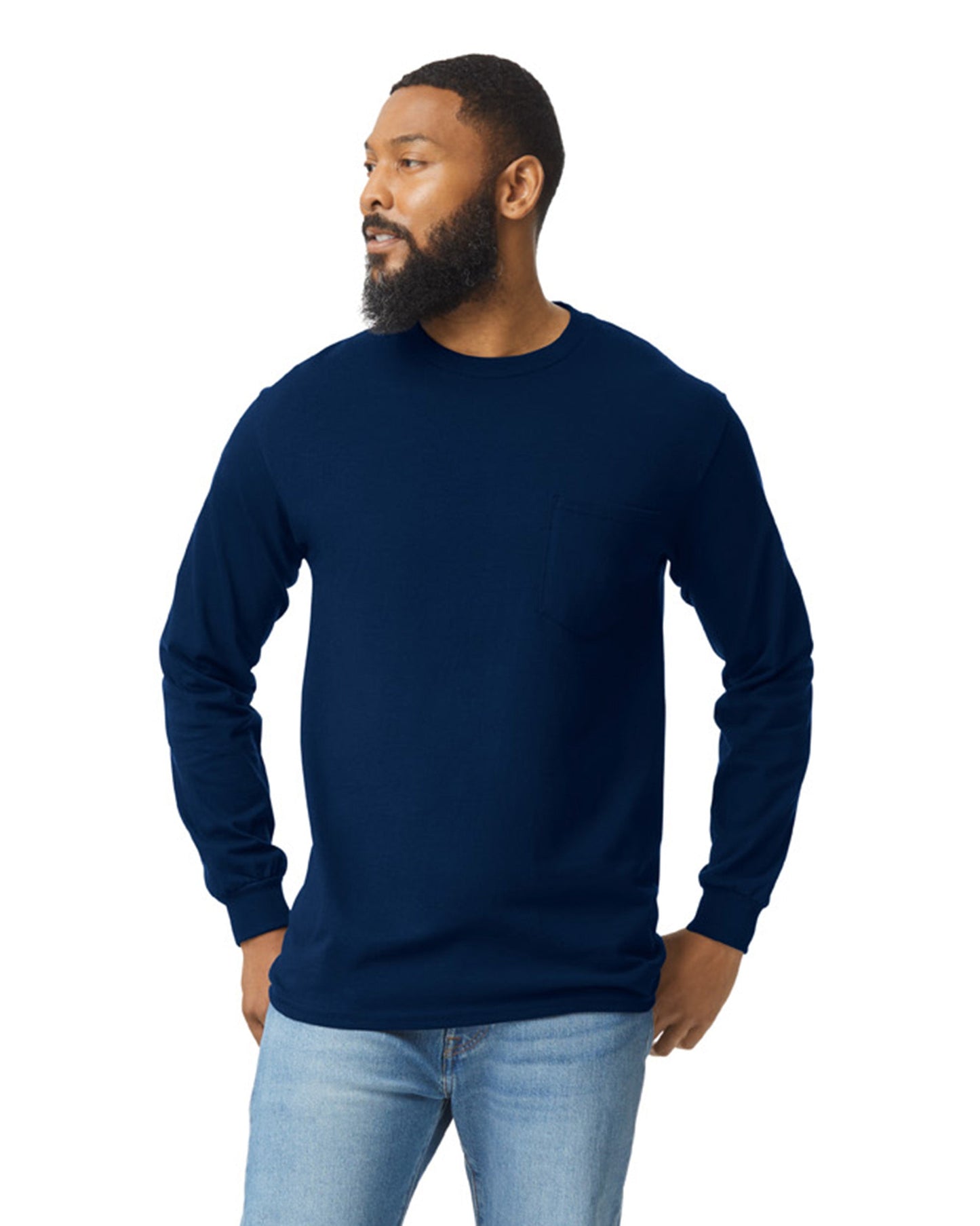 Large Navy Gildan 2410 