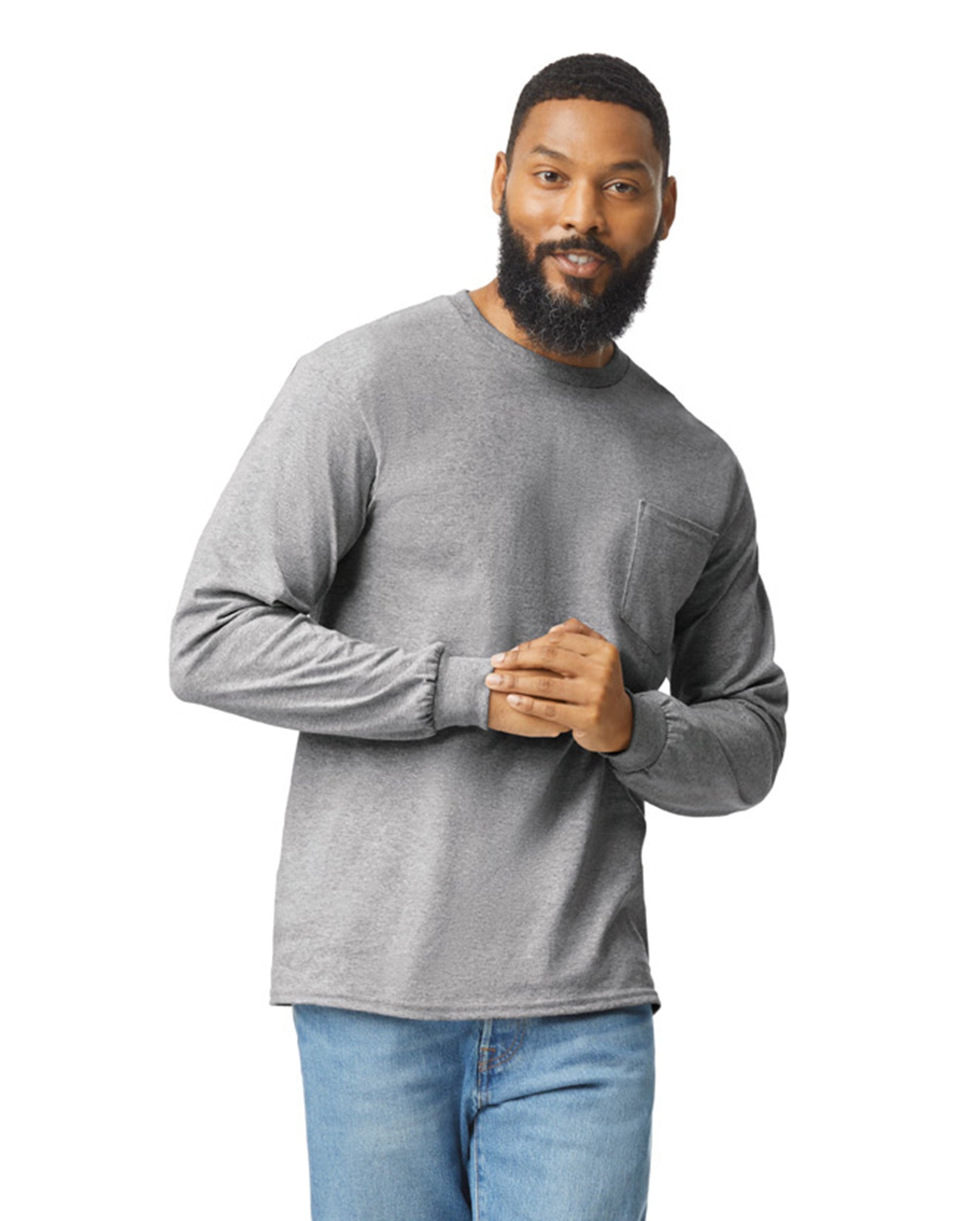 Large Sport Gray Gildan 2410 