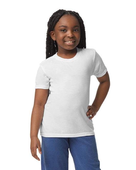 Youth Small White Gildan 42000B 