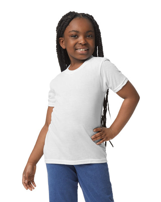 Youth Small White Gildan 42000B 