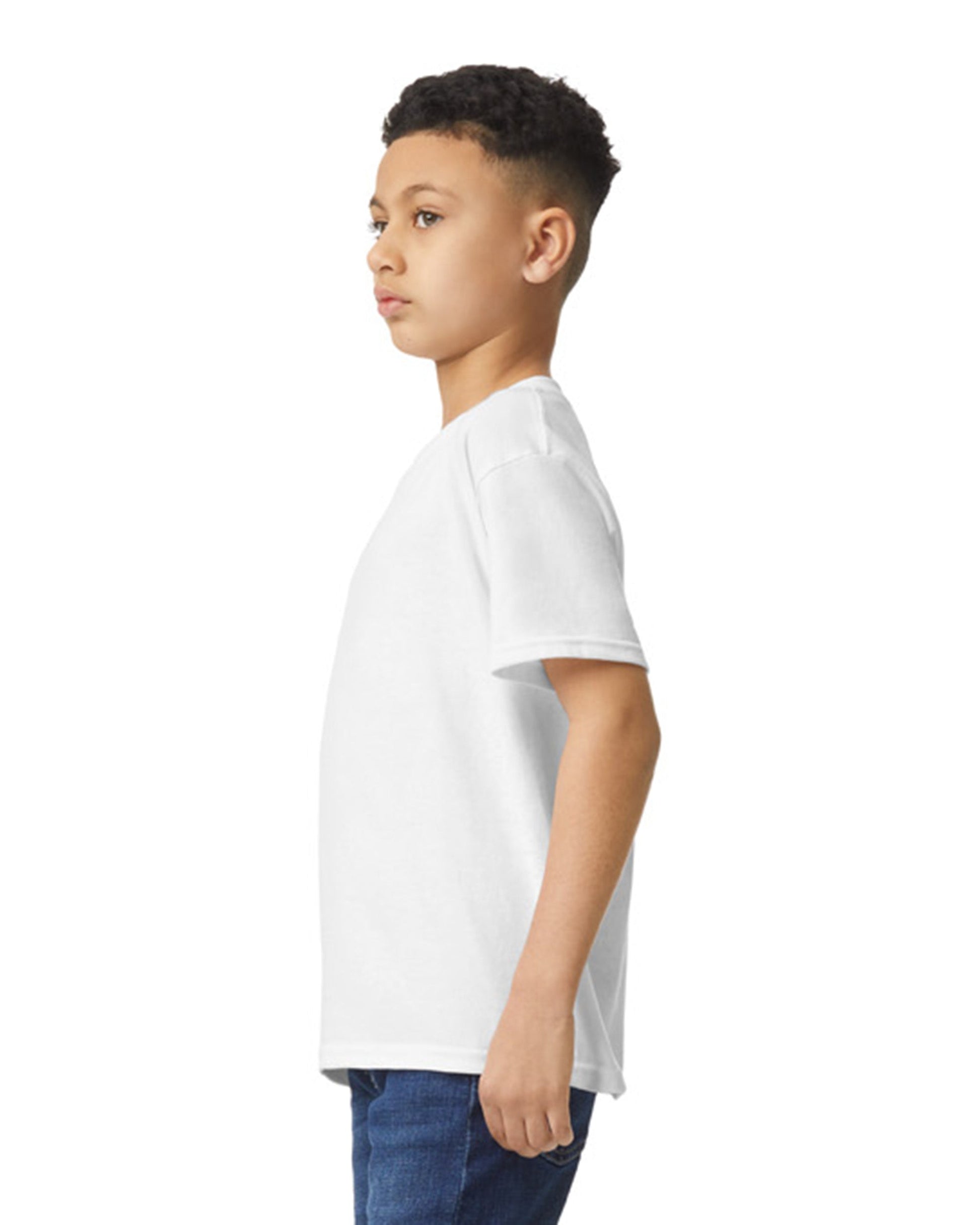 Youth Small White Gildan 5000B 