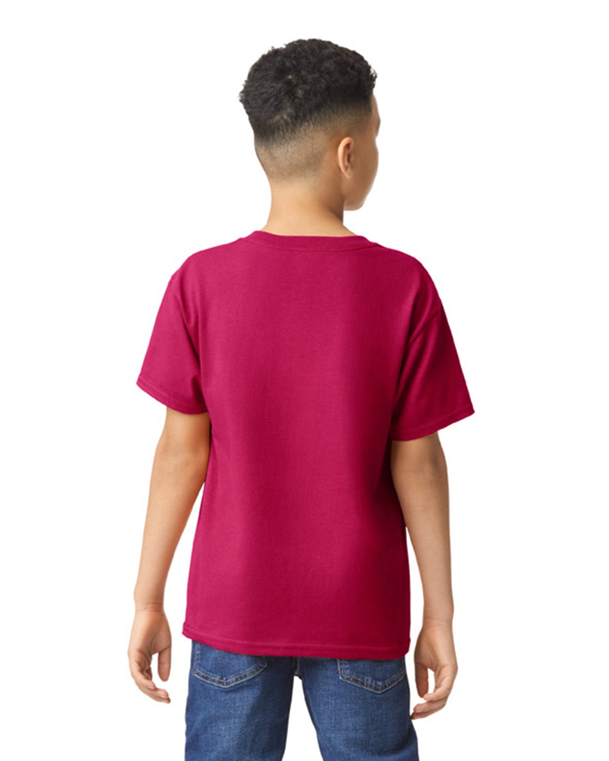 Youth Medium Cardinal Red Gildan 5000B 