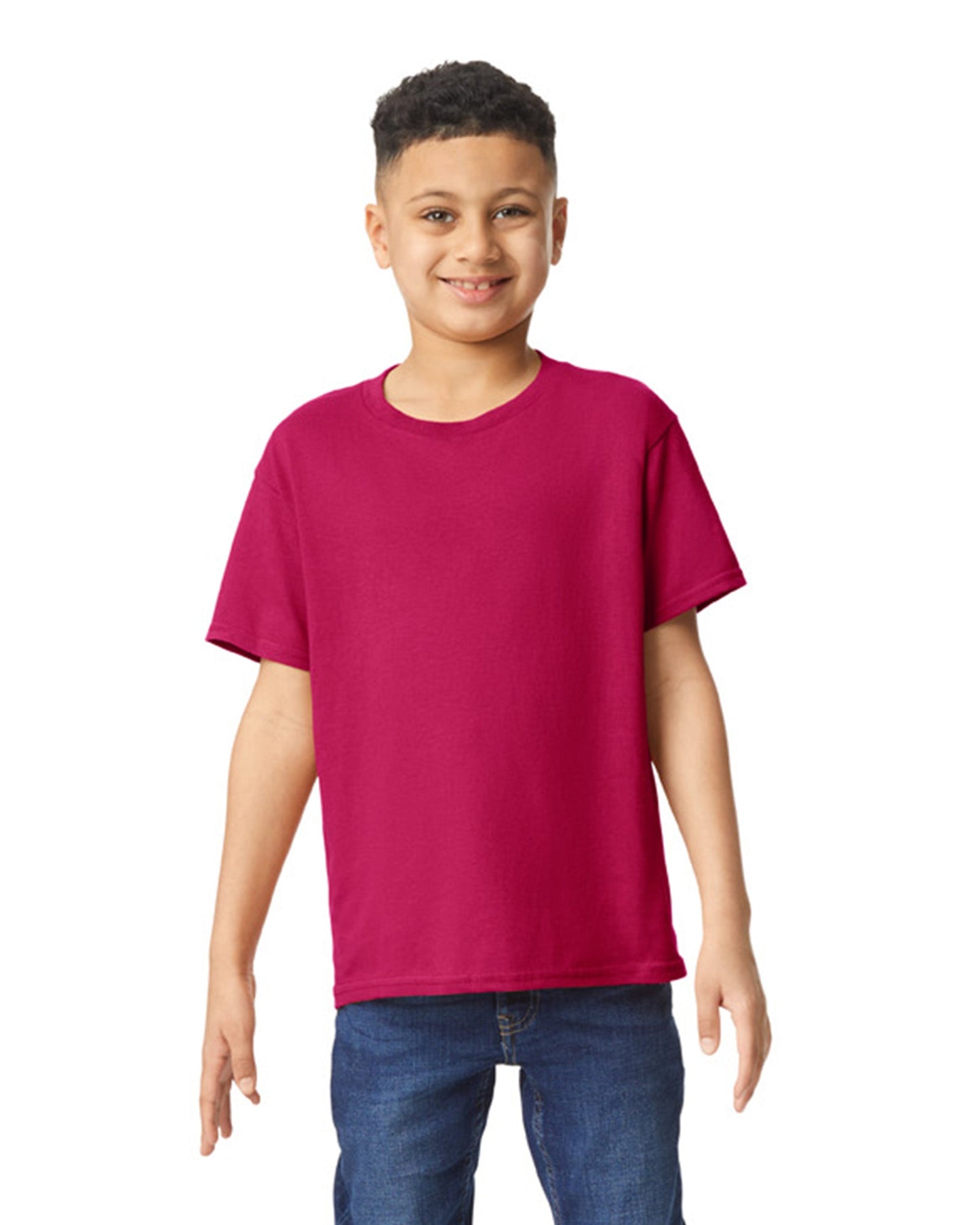 Youth Medium Cardinal Red Gildan 5000B 
