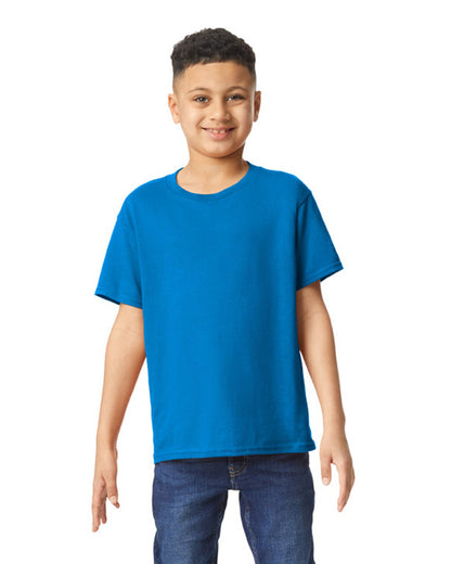 Youth Small Neon Blue Gildan 5000B 