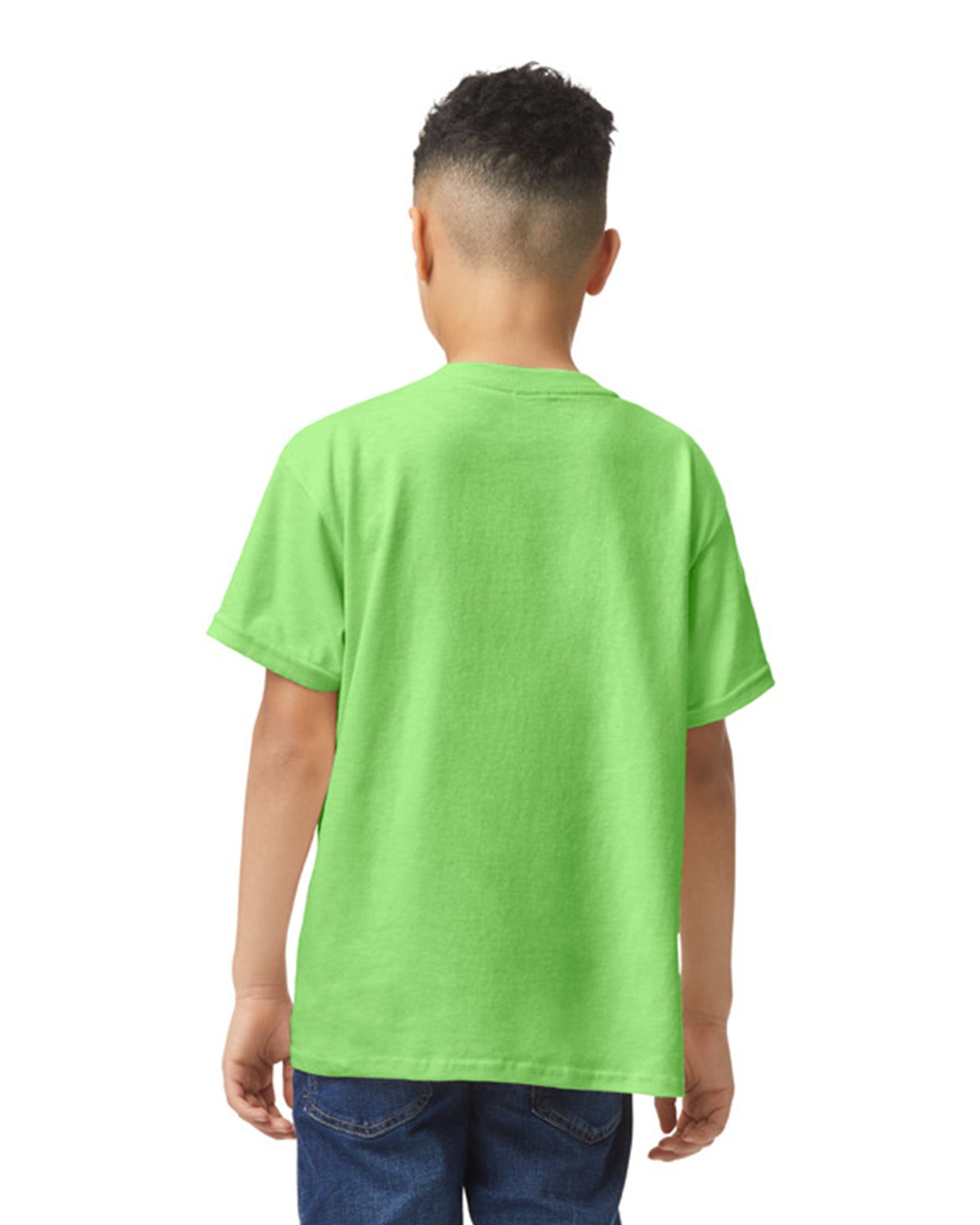 Youth Small Neon Green Gildan 5000B 