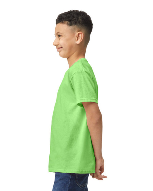 Youth Small Neon Green Gildan 5000B 