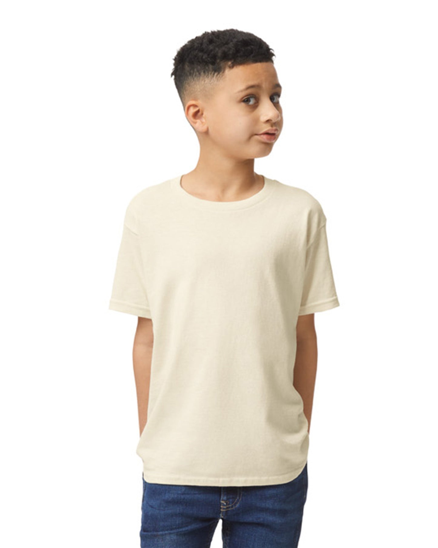 Youth Large Natural Gildan 5000B 