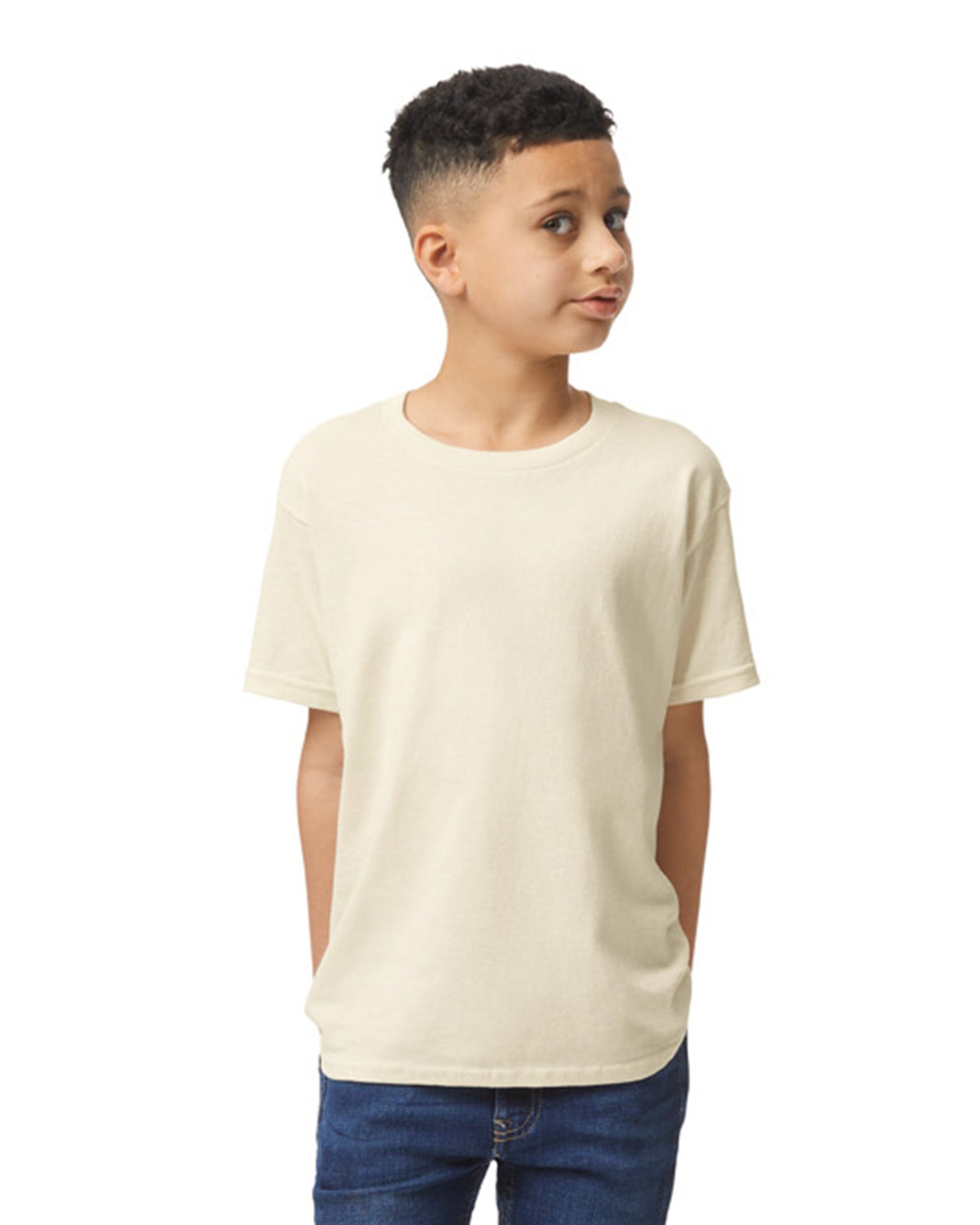 Youth Large Natural Gildan 5000B 