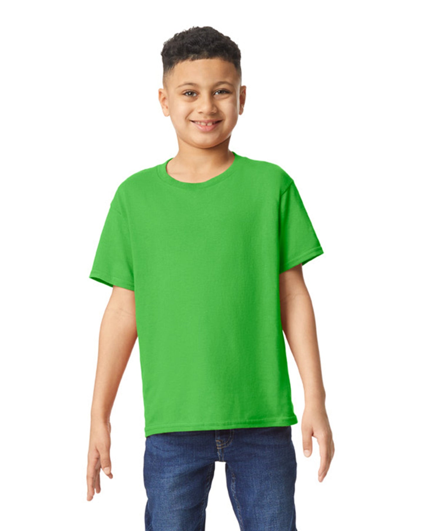 Youth Small Electric Green Gildan 5000B 
