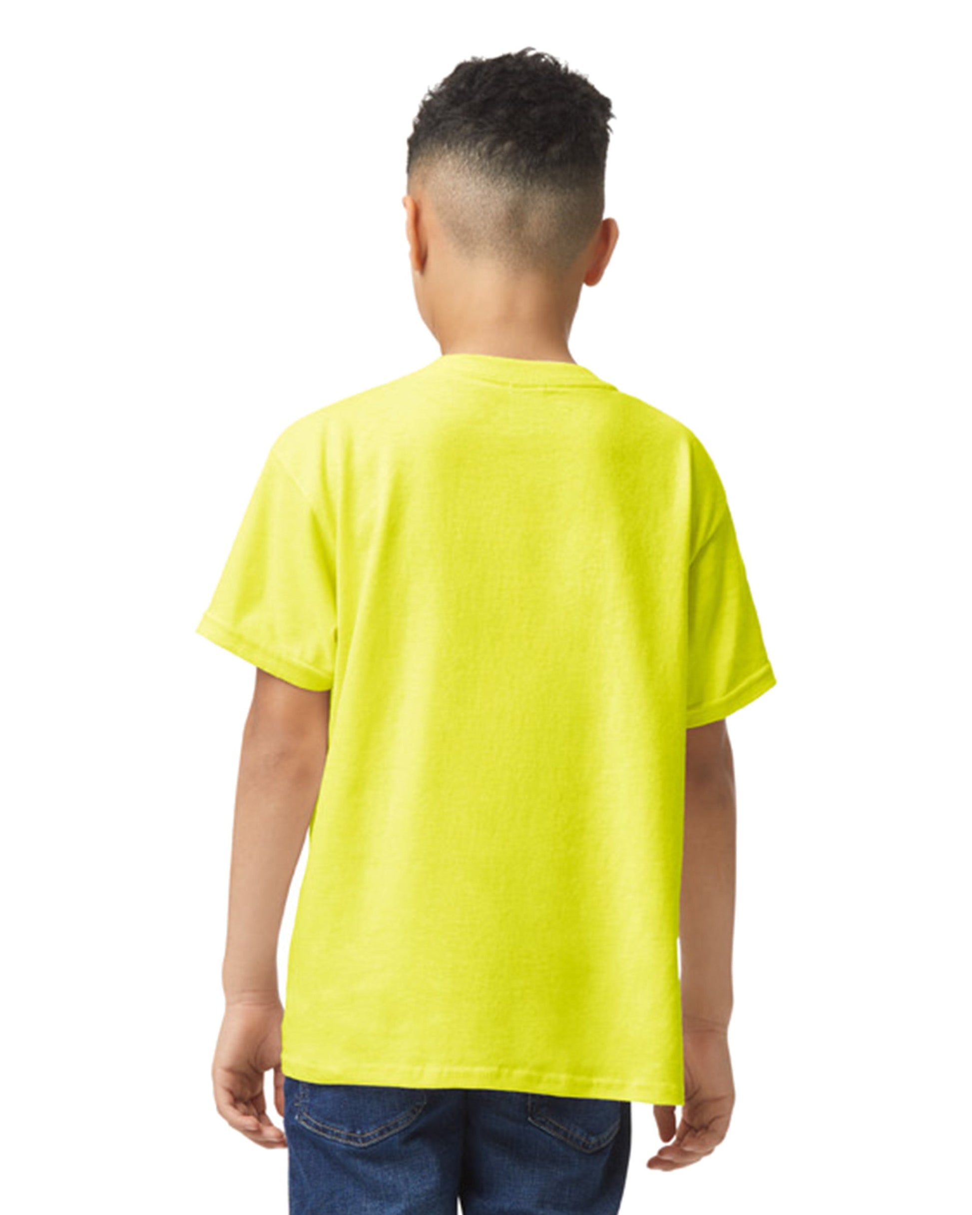 Youth Medium Safety Green Gildan 5000B 