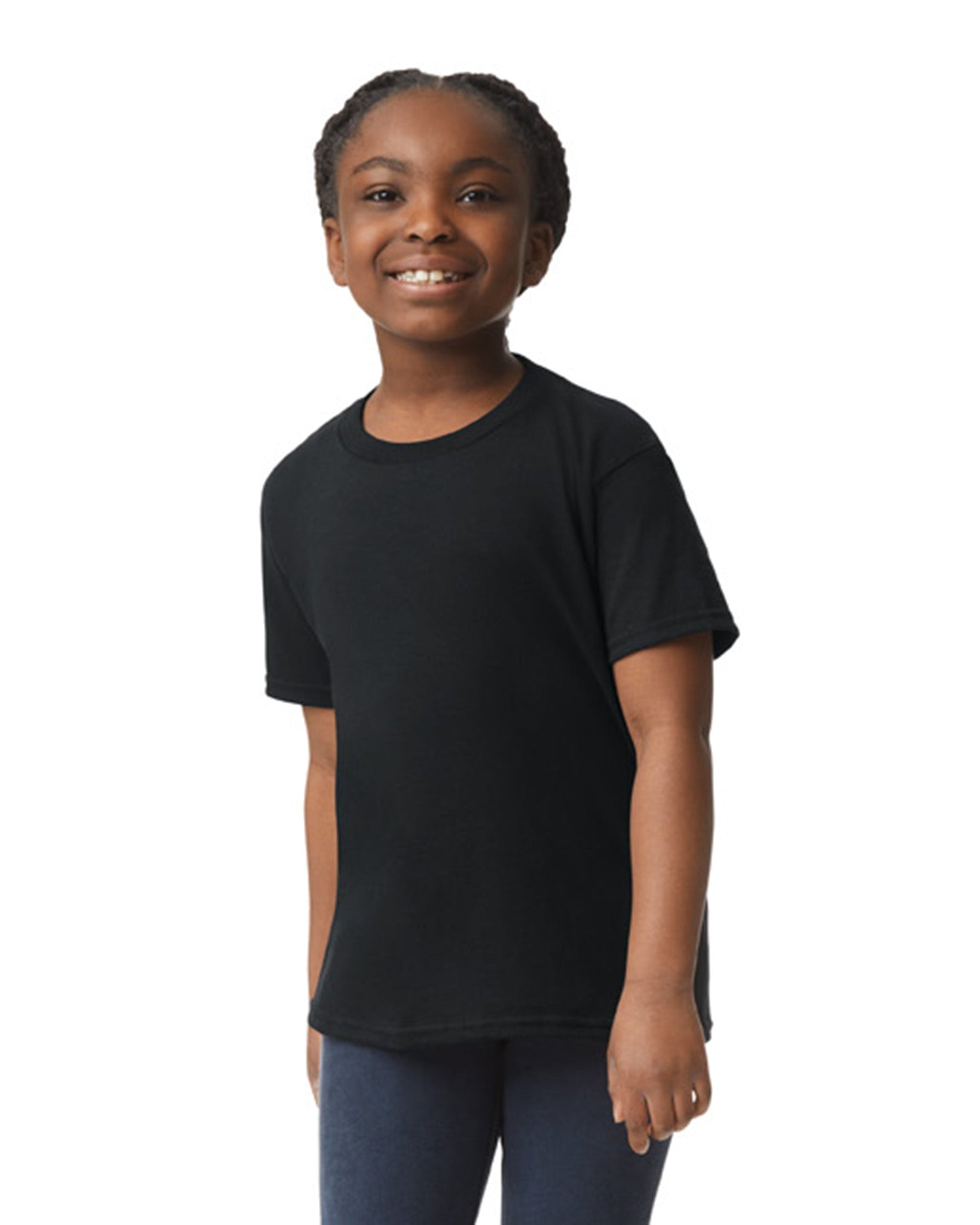 Youth Small Black Gildan 5000B 