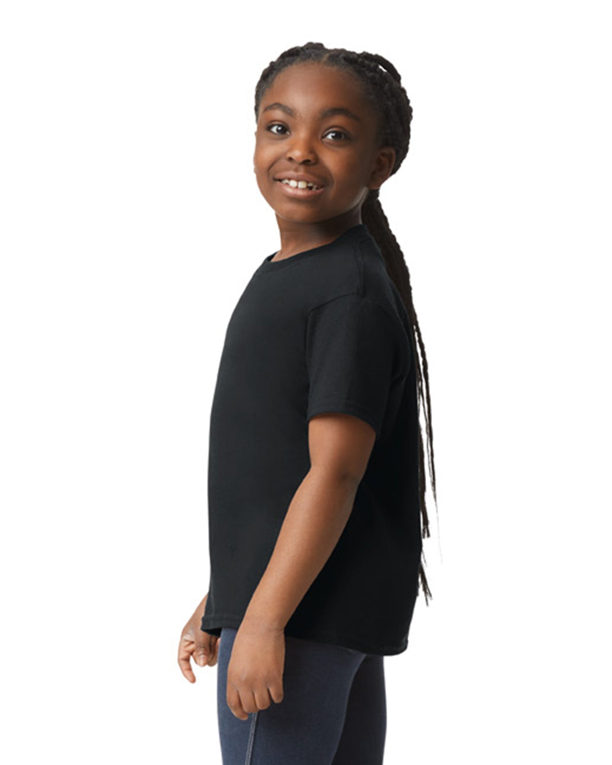 Youth Small Black Gildan 5000B 