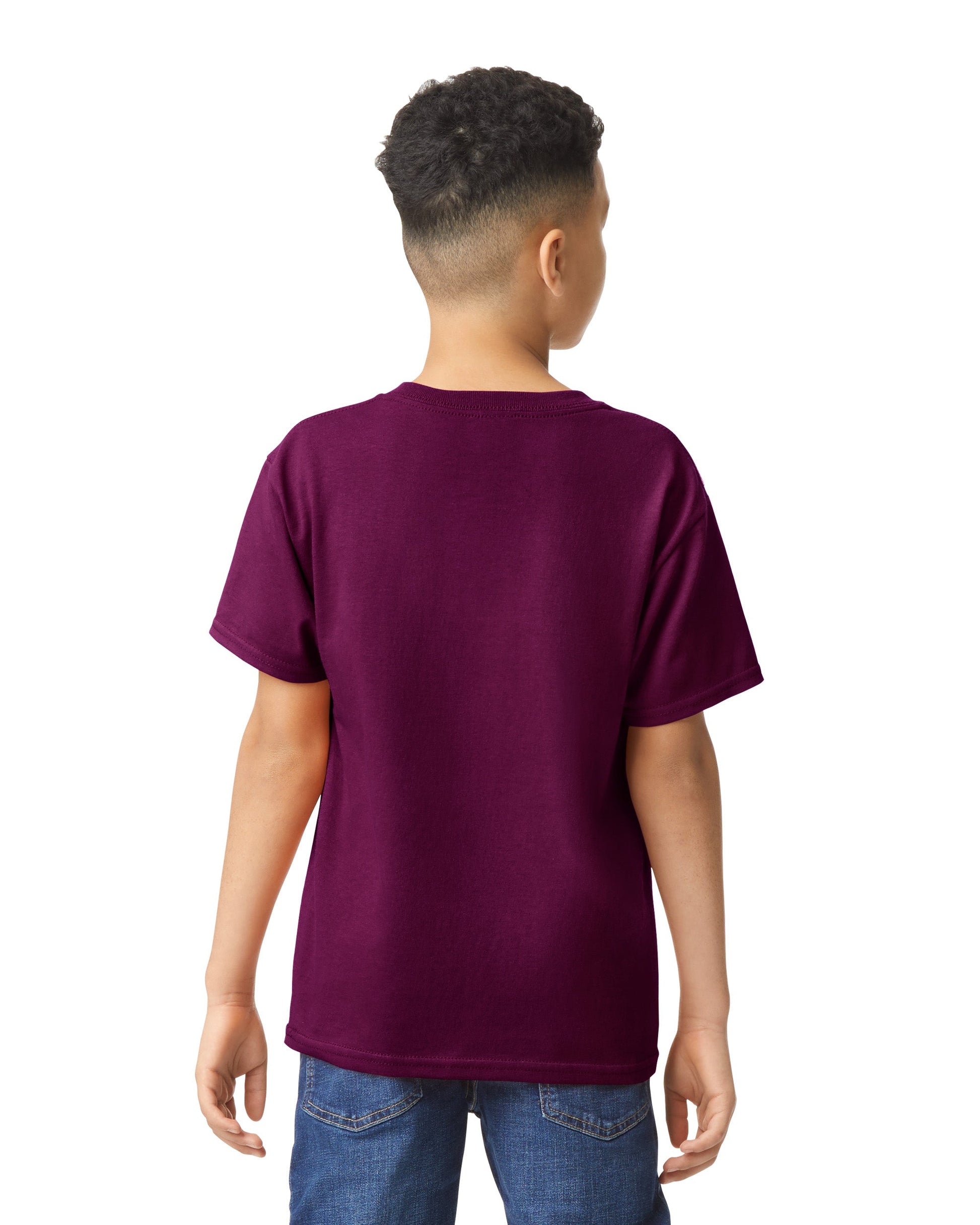 Youth Small Maroon Gildan 5000B 