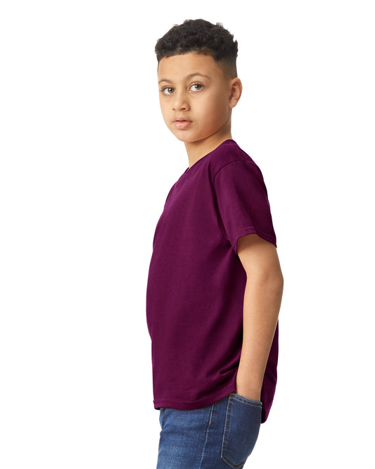 Youth Small Maroon Gildan 5000B 