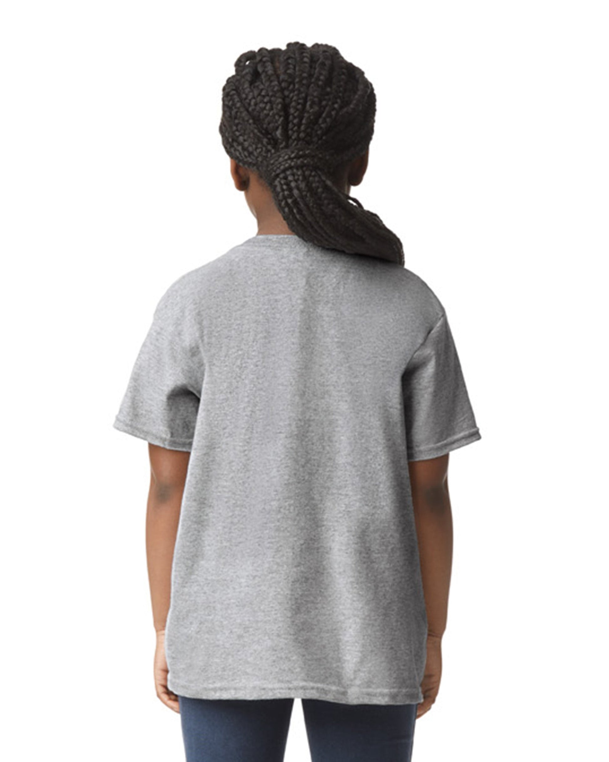 Youth Medium Sport Gray Gildan 5000B 
