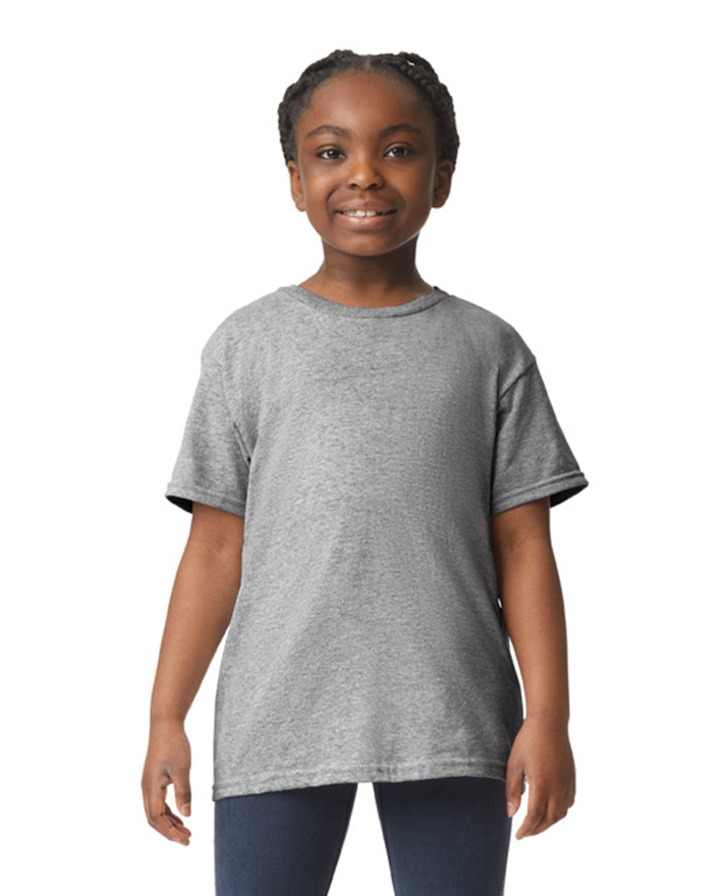 Youth Medium Sport Gray Gildan 5000B 