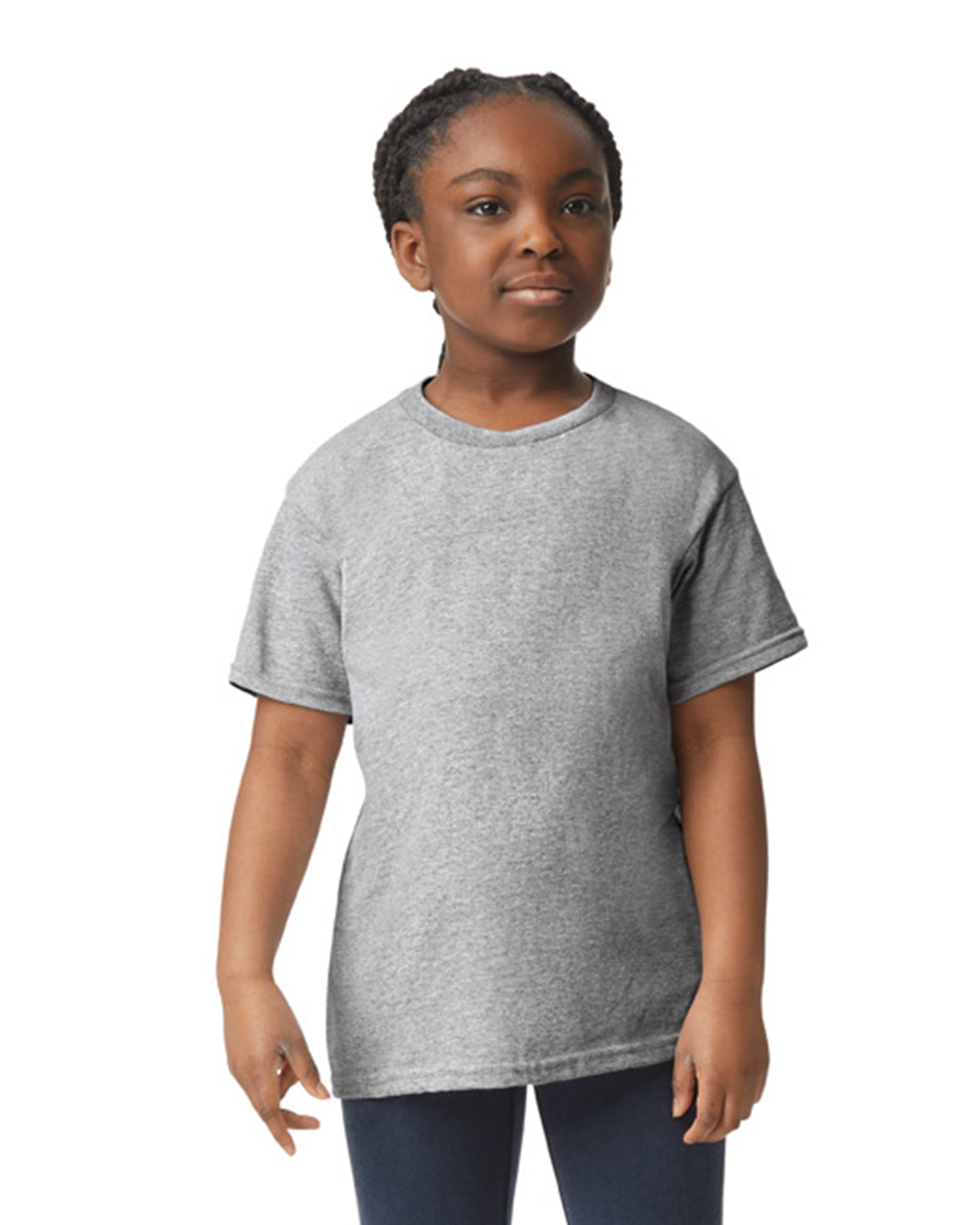 Youth Medium Sport Gray Gildan 5000B 