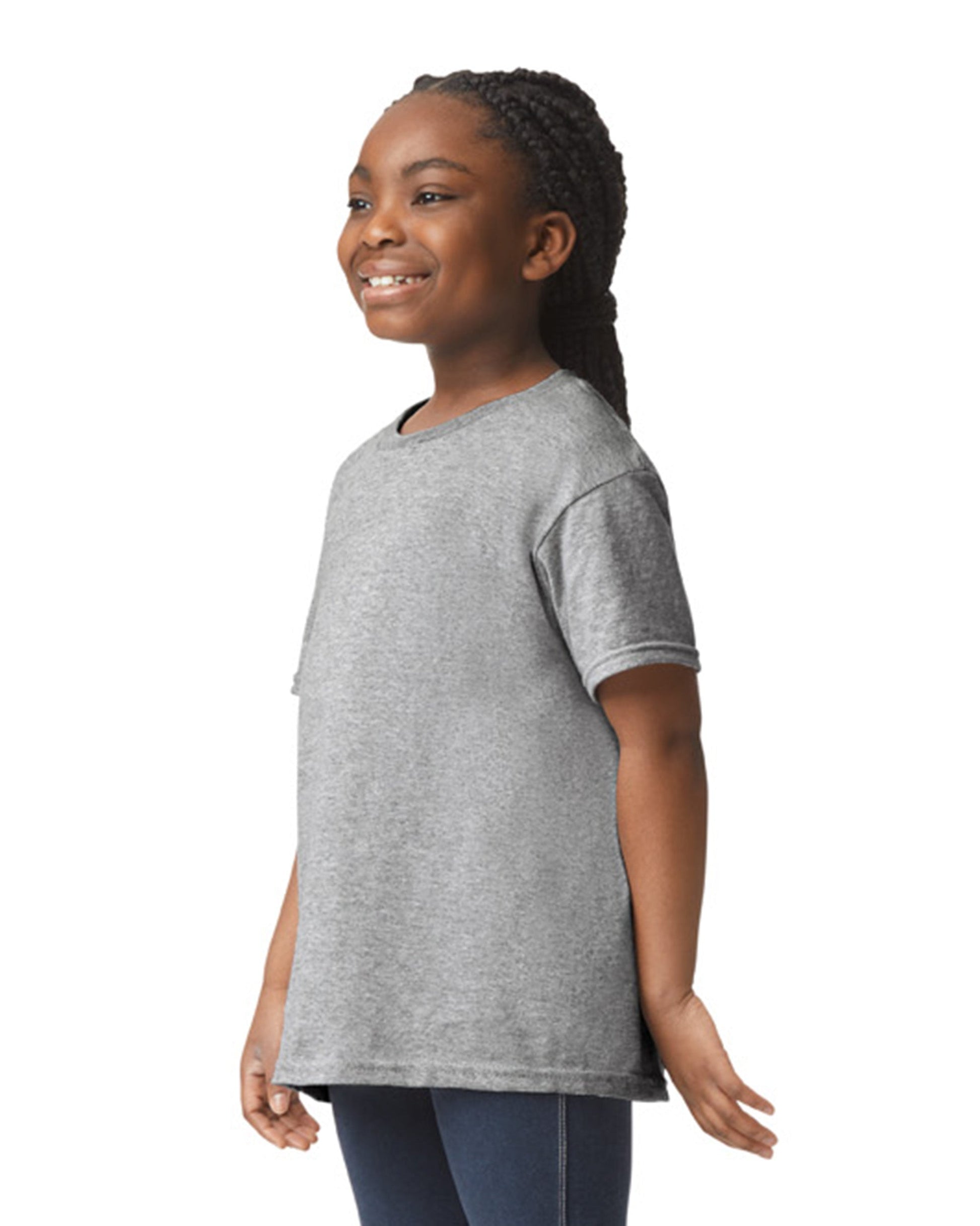 Youth Medium Sport Gray Gildan 5000B 