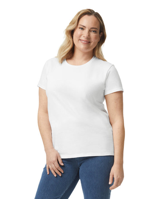 Women's X-Large White Gildan 5000L 