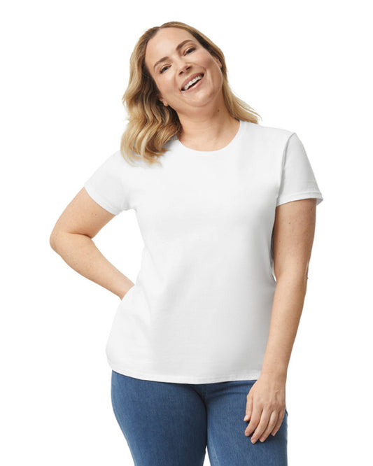 Women's X-Large White Gildan 5000L 