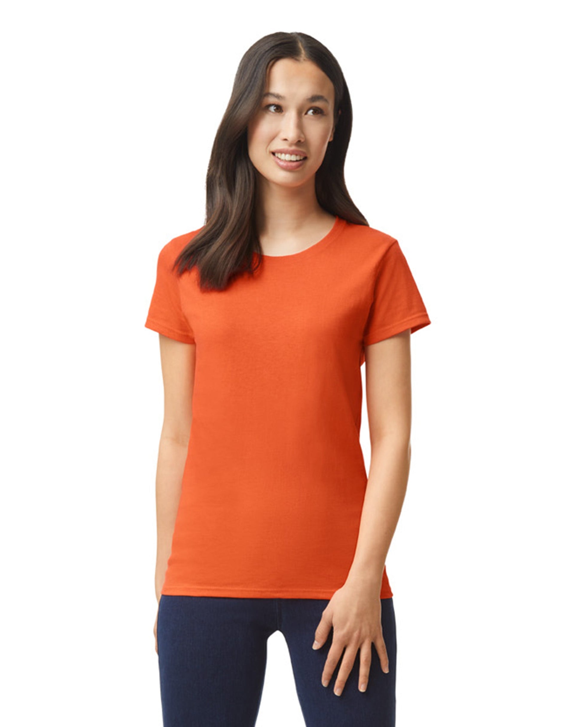 Women's Medium Orange Gildan 5000L 