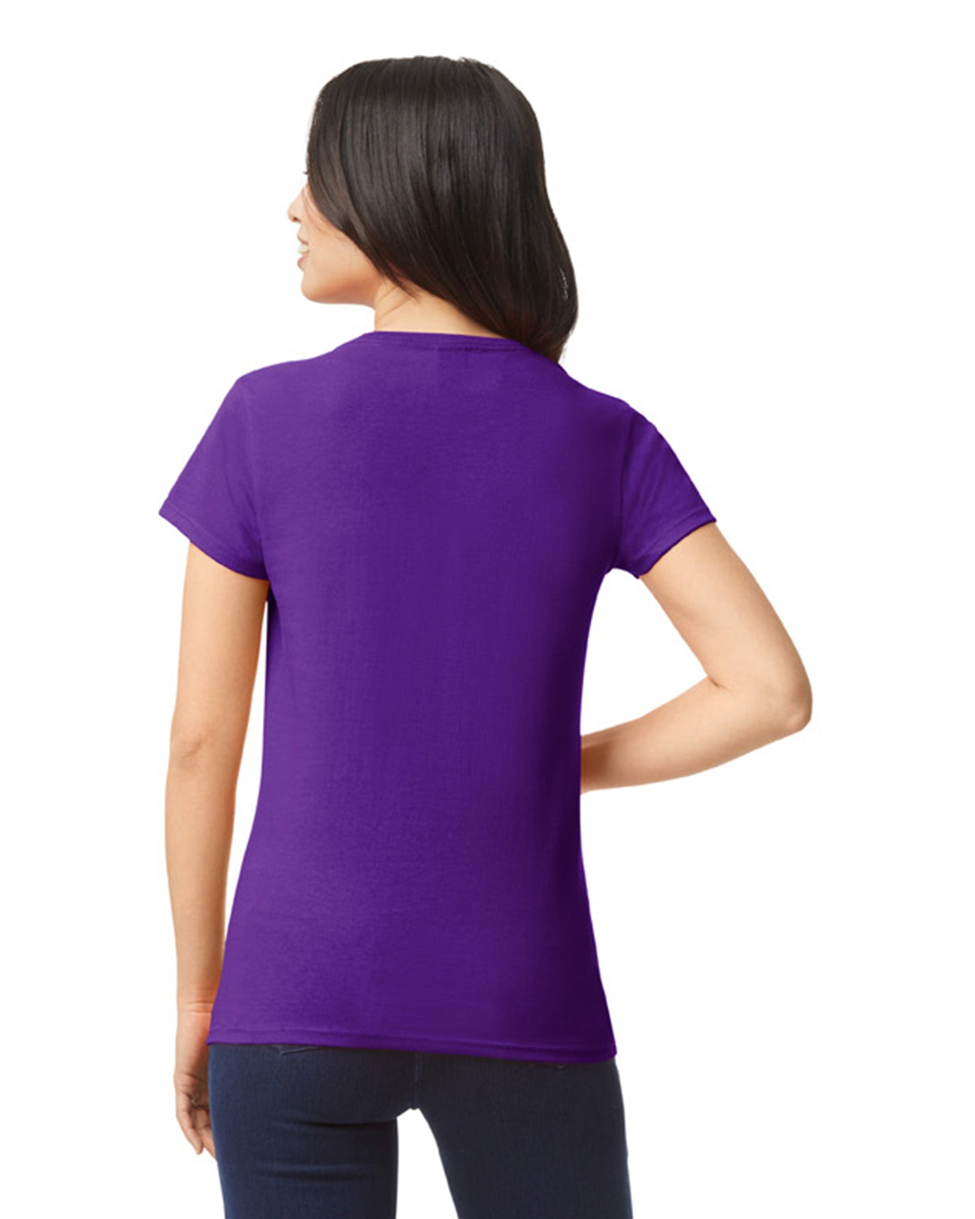 Women's Small Purple Gildan 5000L 